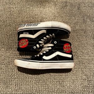 Santa Cruz Skateboards X Vans Sk8 Hi Pros size 7 women’s size 5.5 men’s